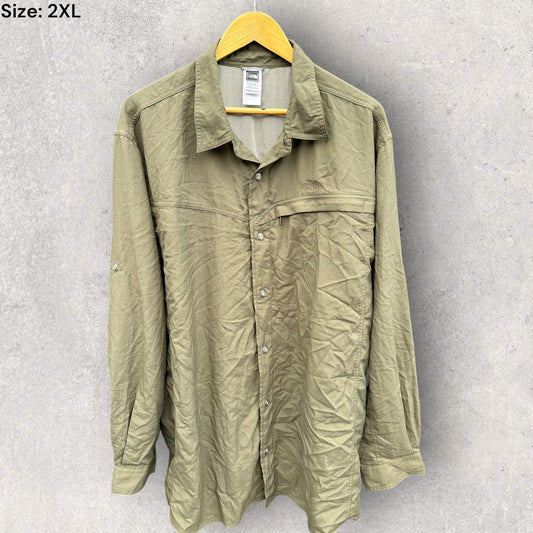 THE NORTH FACE GREEN LONG SLEEVE SHIRT