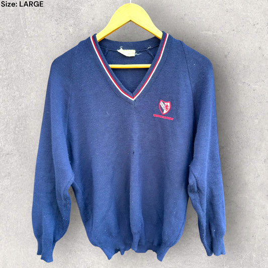HABERFIELD RUGBY CLUB VINTAGE 1980s CARDIGAN