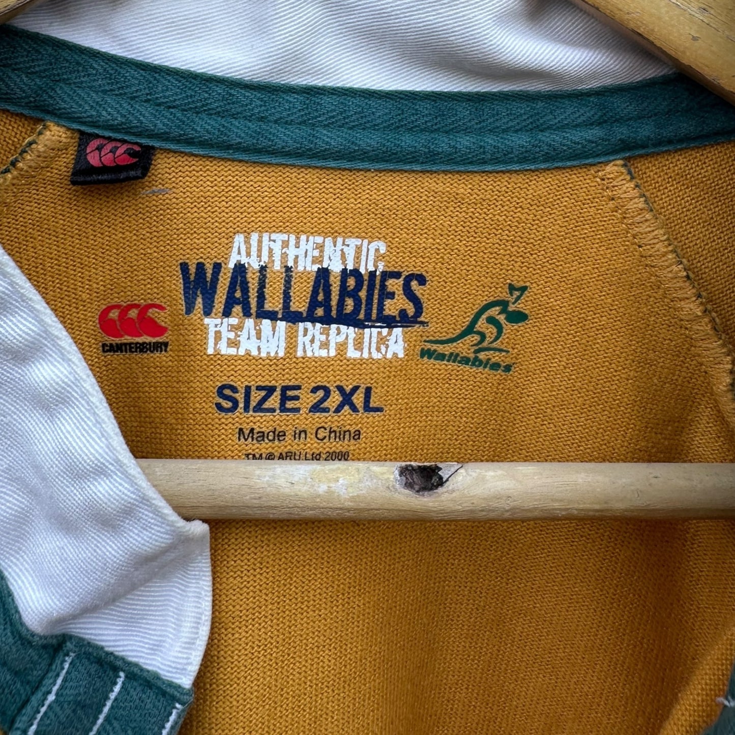 AUSTRALIAN WALLABIES CANTERBURY VINTAGE COTTON LONG SLEEVE JERSEY