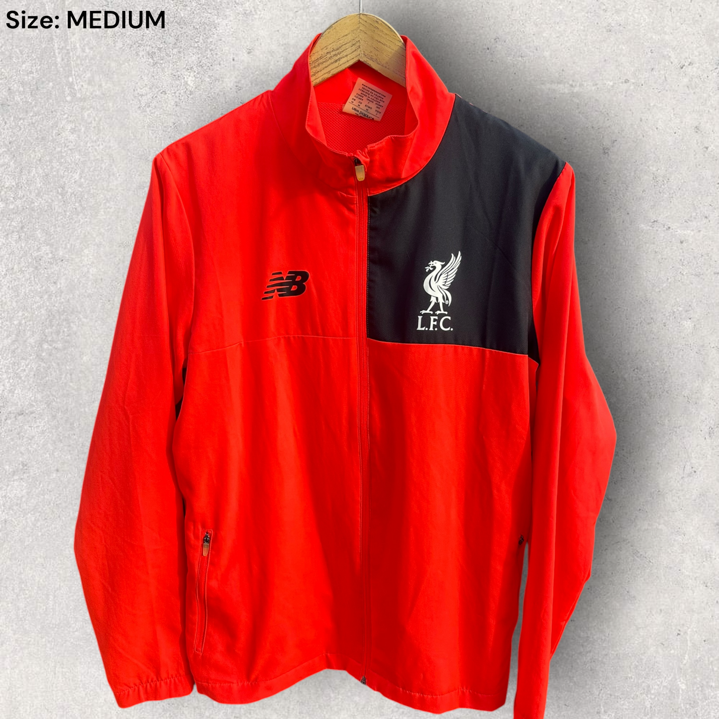 Liverpool FC New Balance Red Windbreaker Football Jacket