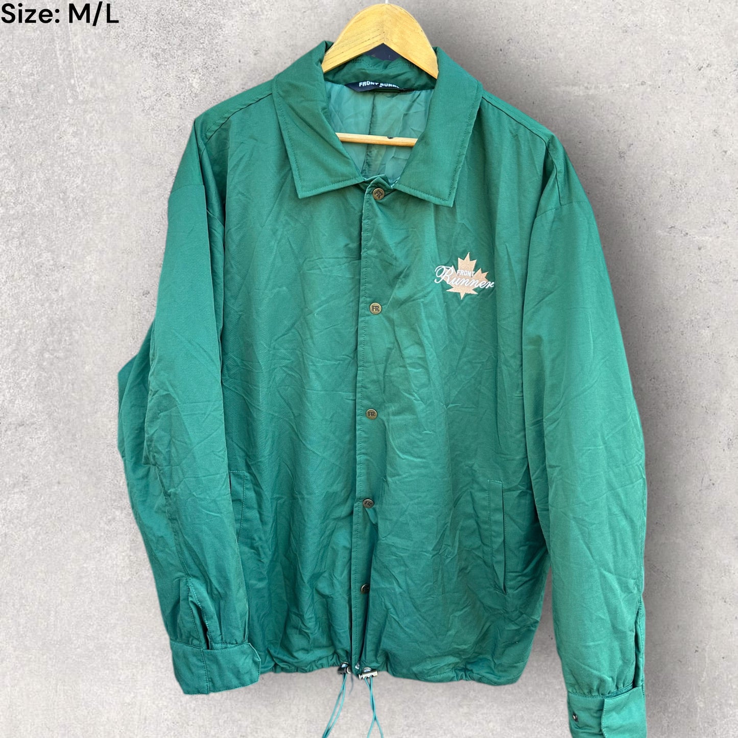 FRONT RUNNER HOCKEY SQUAD GREEN BUTTON UP JACKET