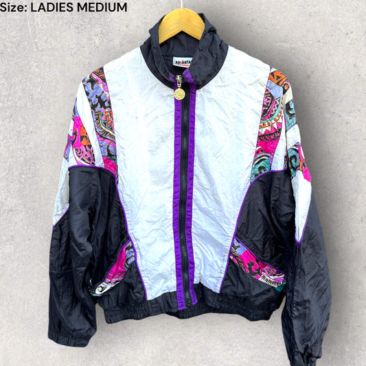 WILSON ADVANTAGE WOMENS VINTAGE TENNIS WINDBREAKER JACKET