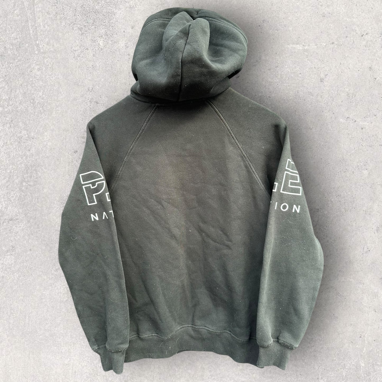 PE NATION BLACK PULLOVER HOODED JUMPER