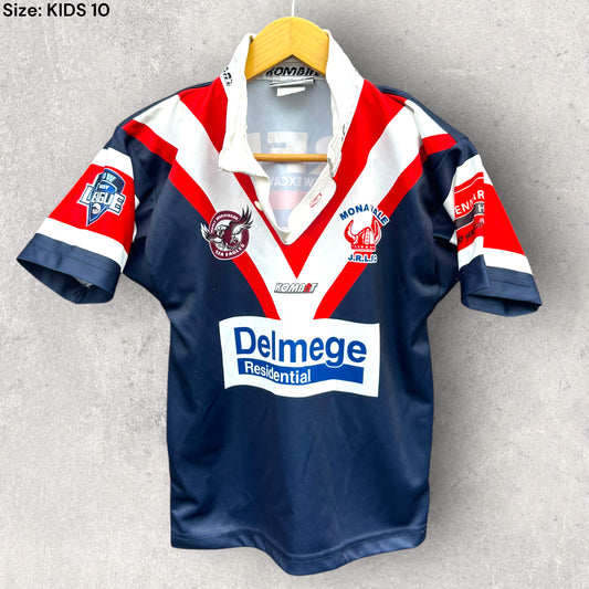 MONA VALE RAIDERS VINTAGE KIDS #1 RUGBY LEAGUE JERSEY