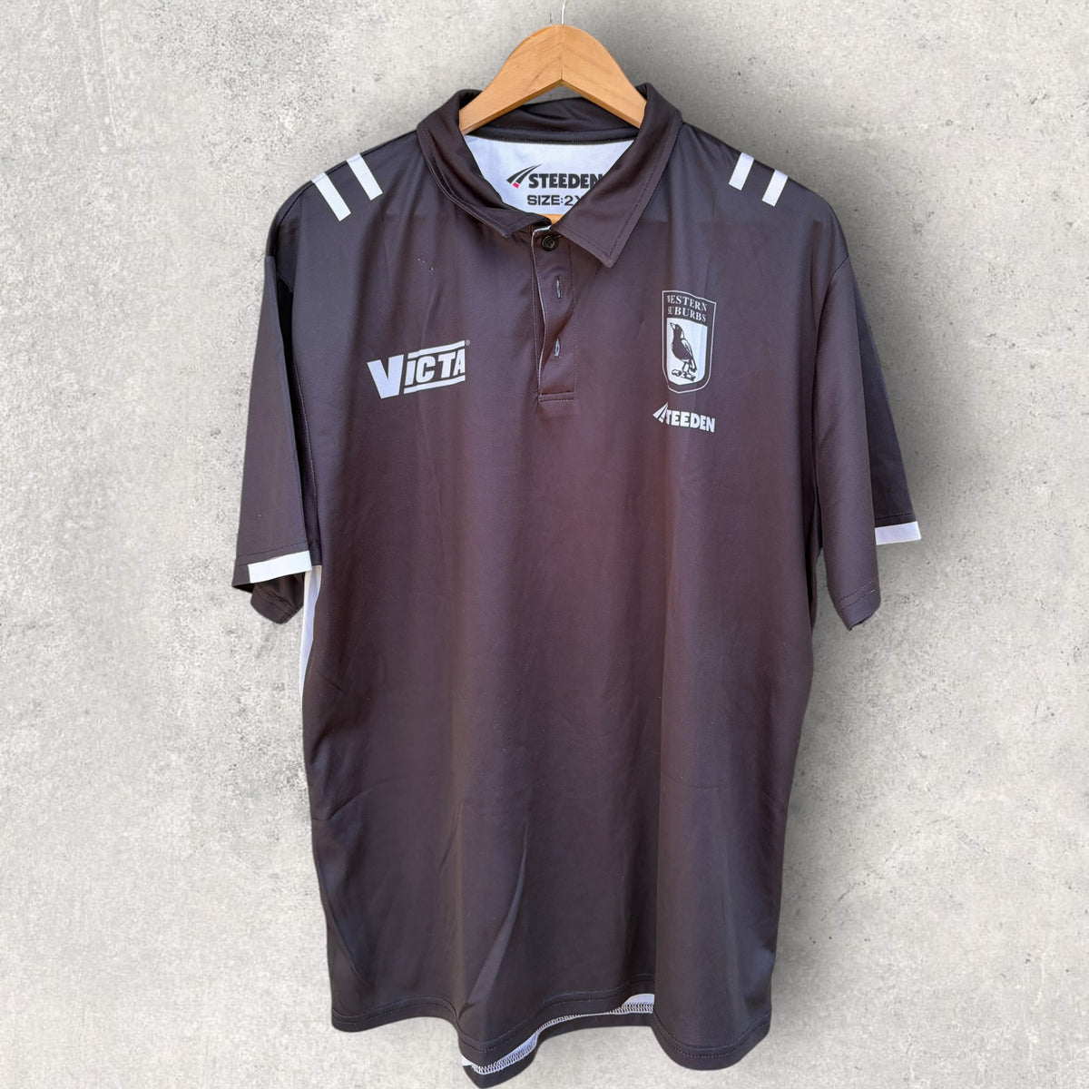 Western Suburbs Magpies Steedan Media Polo Rugby League Shirt