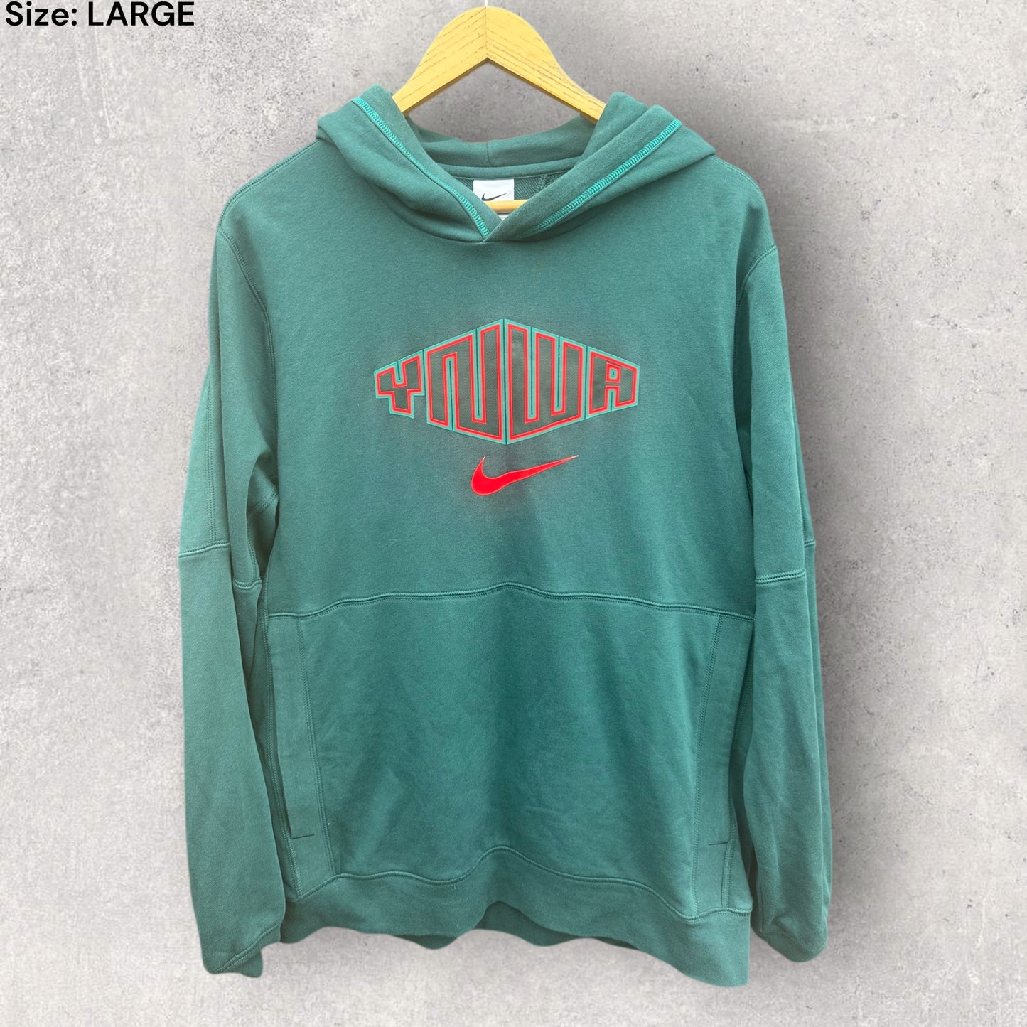 LIVERPOOL FC 2022-2023 YNWA GREEN NIKE TRAVEL FLEECE HOODED JUMPER