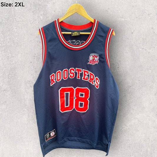 SYDNEY ROOSTERS BASKETBALL STYLE SINGLET