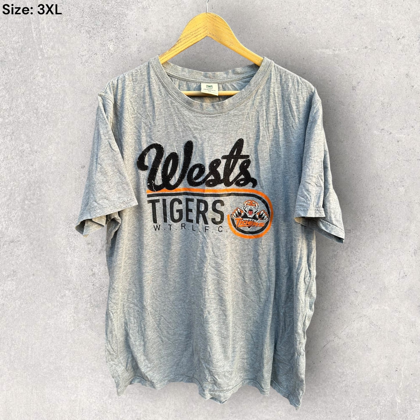 WESTS TIGERS HERITAGE GREY SHIRT