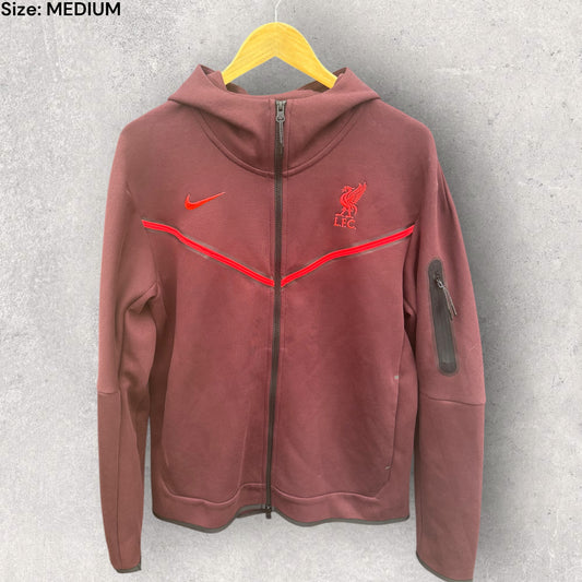 LIVERPOOL FC 2022-2023 NIKE TECH FLEECE BURGUNDY JACKET