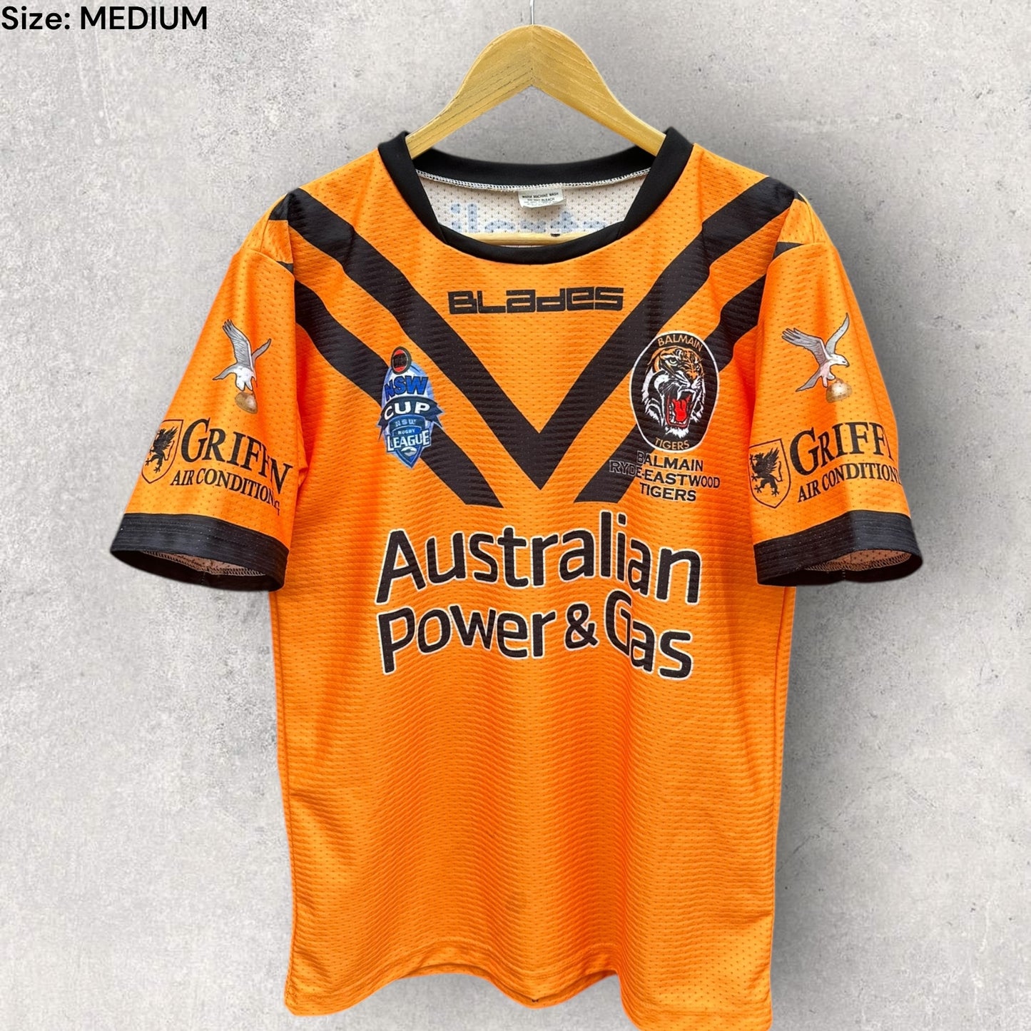 BALMAIN RYDE EASTWOOD TIGERS XBLADES NSW CUP JERSEY