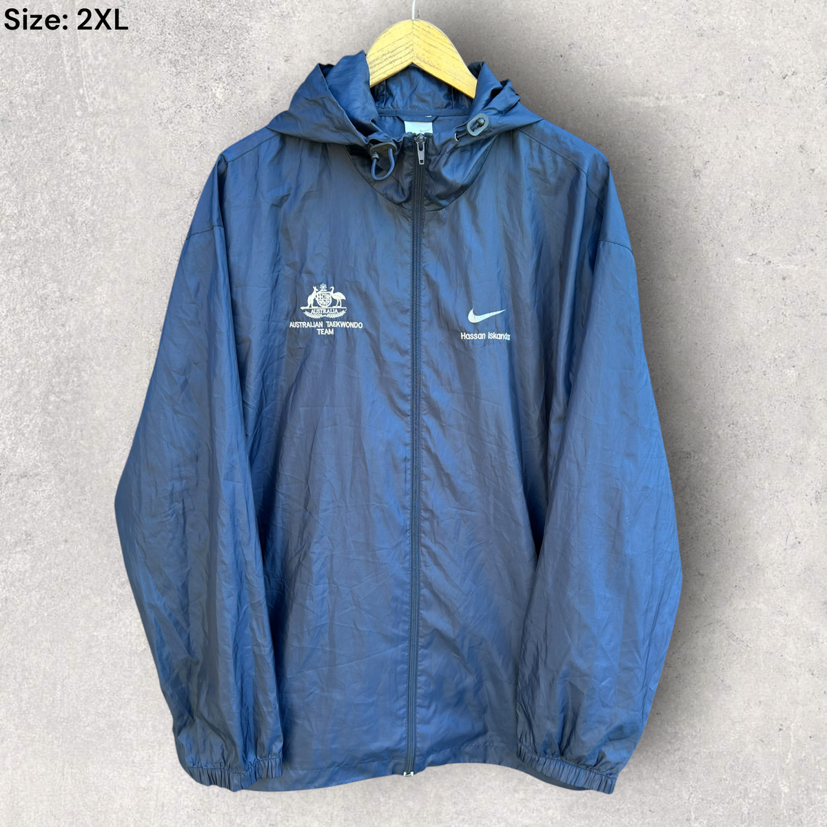 Australian Taekwondo Team Vintage Nike Windbreaker Hooded Jacket Issued to Hassan Iskander