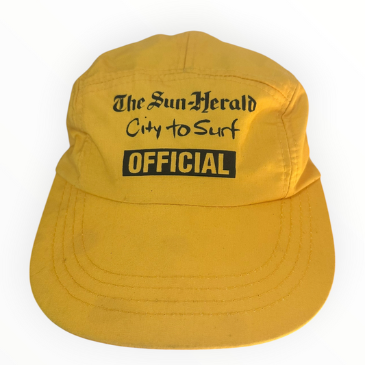 City To Surf Sun Herald Vintage Yellow 5 Panel Hat