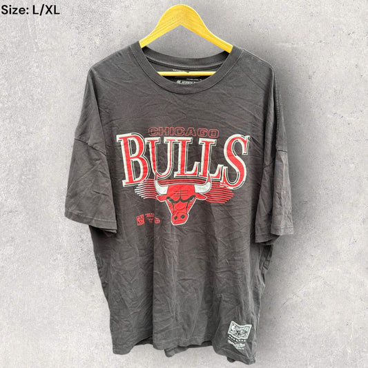 CHICAGO BULLS MITCHELL AND NESS BLACK NBA SHIRT