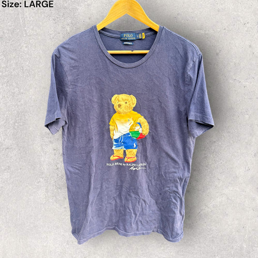 RALPH LAUREN POLO BEAR BLUE T-SHIRT