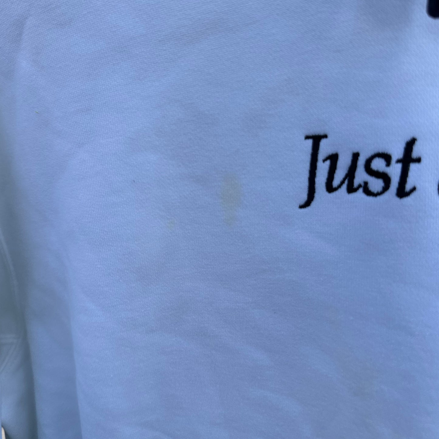 NIKE JUST DO IT WHITE PULLOVER HOODED JUMPER
