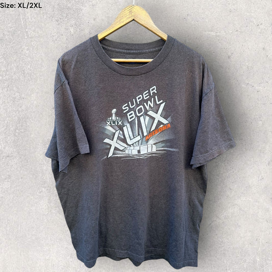 SUPERBOWL XLIX 2016 GREY SHORT SLEEVE SHIRT
