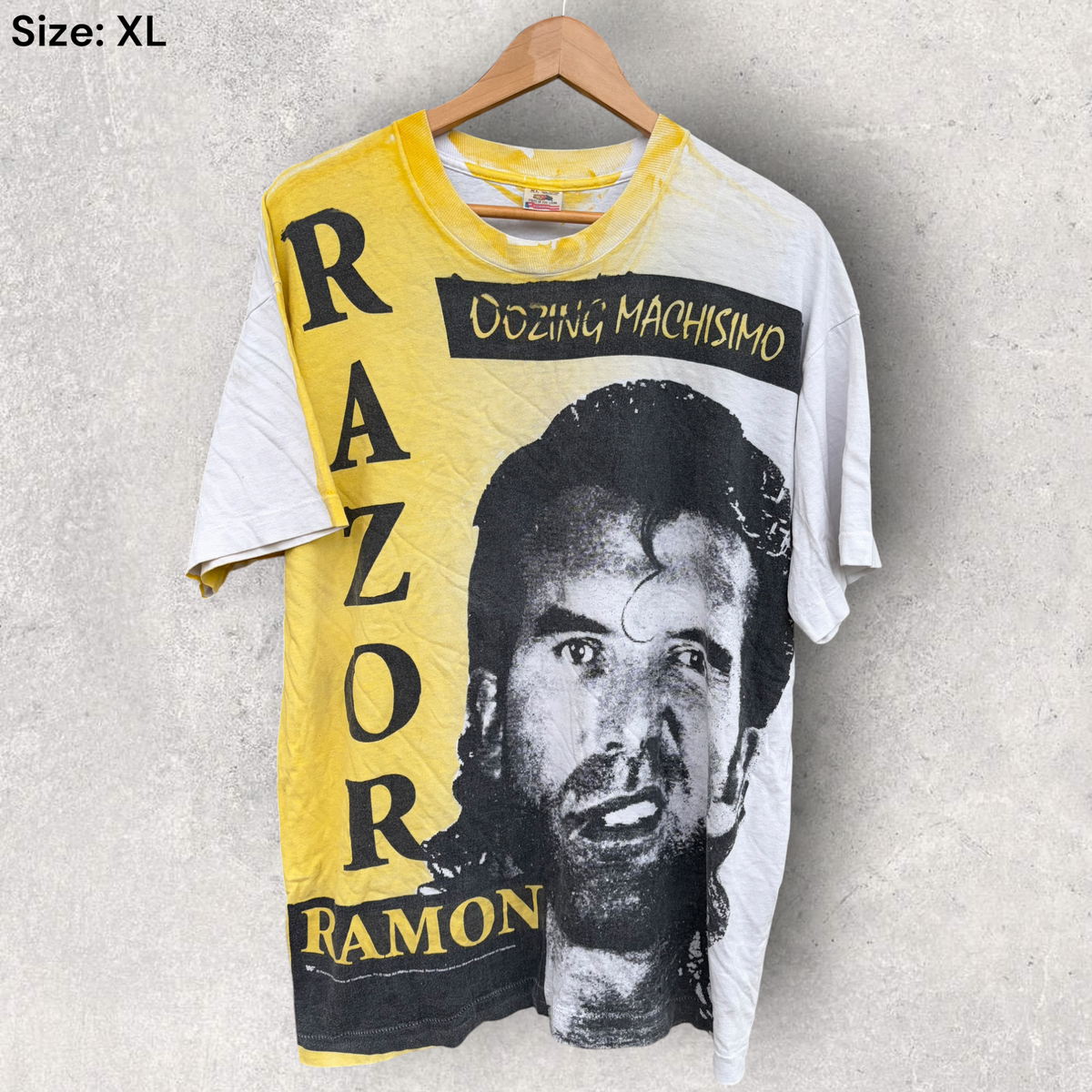Razor Ramon Oozing Machisimo Fruit of the Loom WWF 1993 Vintage Wrestling Shirt