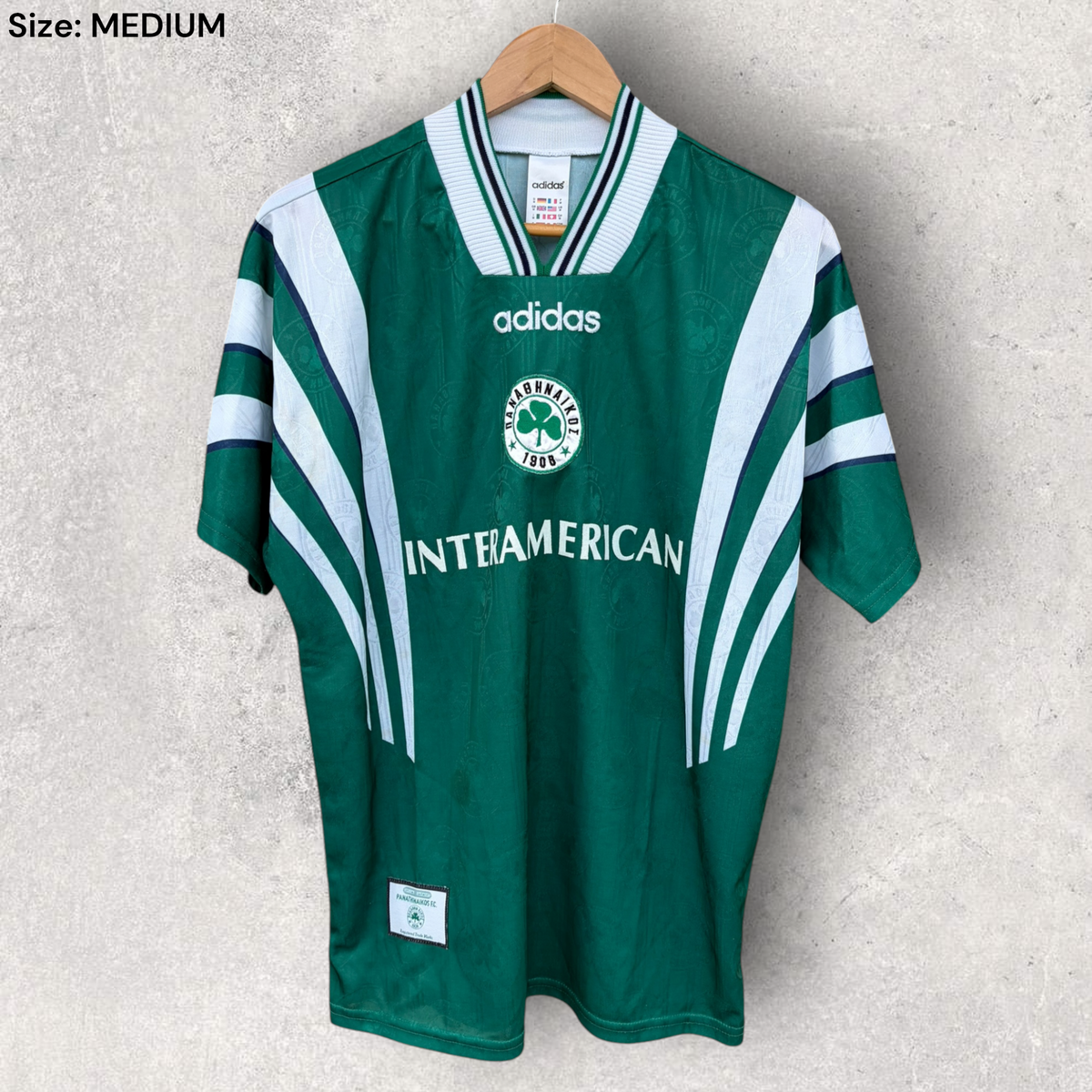 Panathinaikos FC 1997-1998 Adidas Home Football Jersey Greece