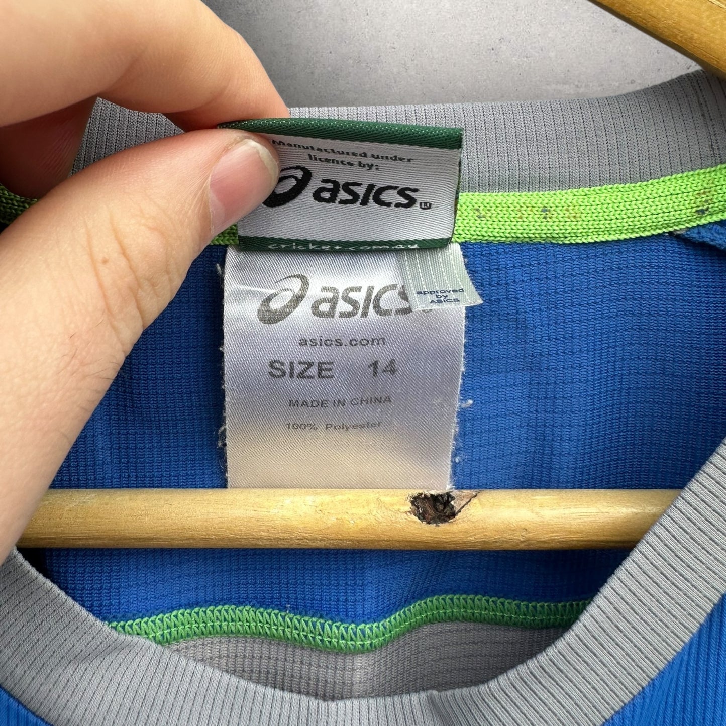 CRICKET AUSTRALIA ASICS BLUE TRAINING SHIRT