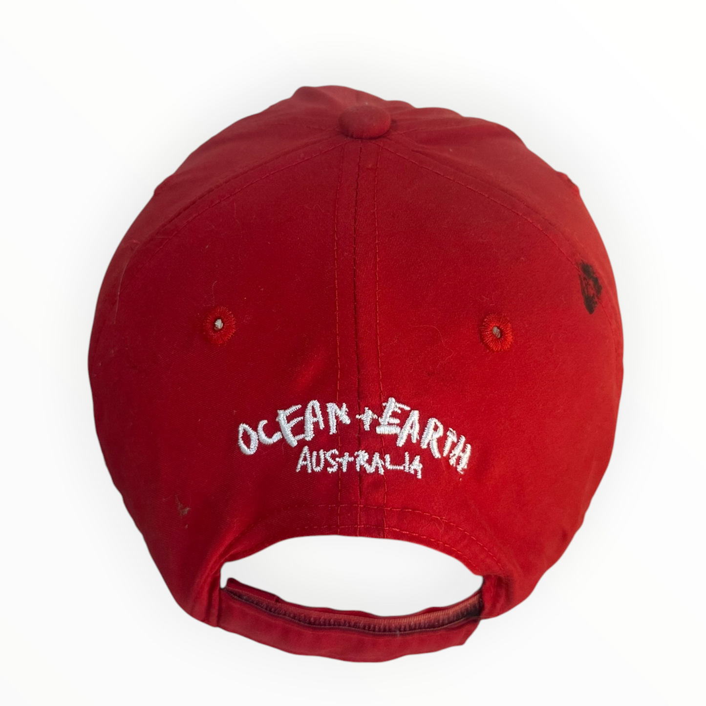 Ocean Earth Australia Vintage Red Cap Hat