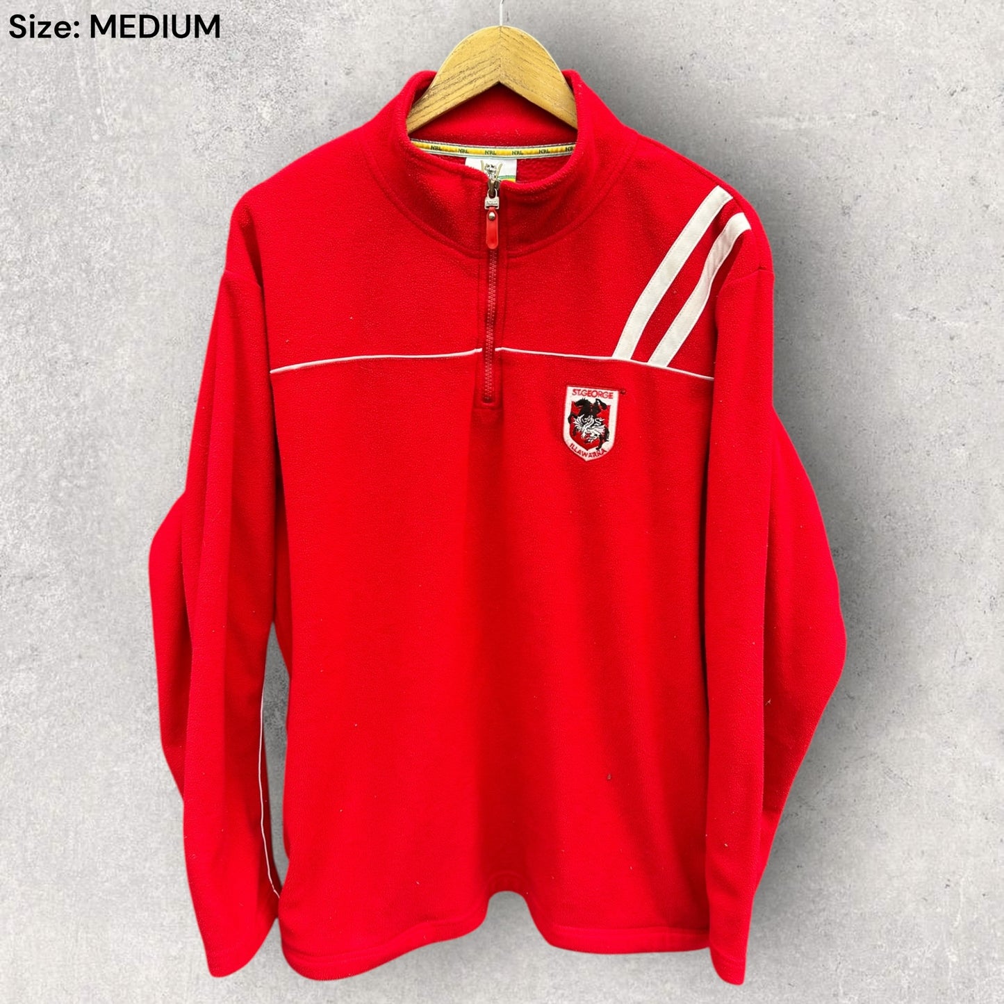 St George Illawarra Dragons Red Chest Zip Fleece Jacket
