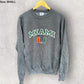 MIAMI HURRICANES UNIVERSITY CHAMPION VINTAGE GREY CREW NECK JUMPER