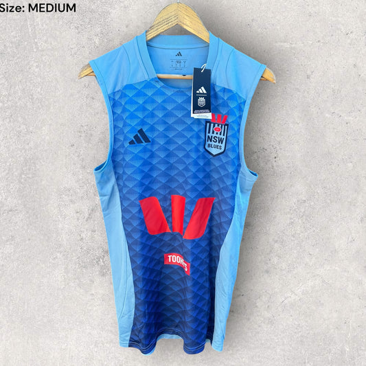 NSW Blues 2025 Adidas Training Singlet Brand New With Tags