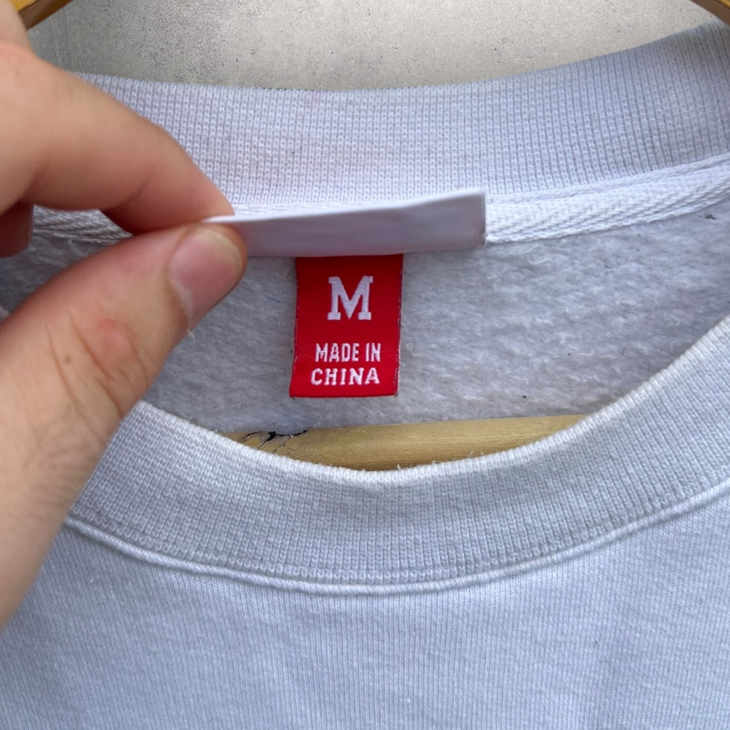 OAKLAND RAIDERS WHITE MITCHELL & NESS CREWNECK JUMPER