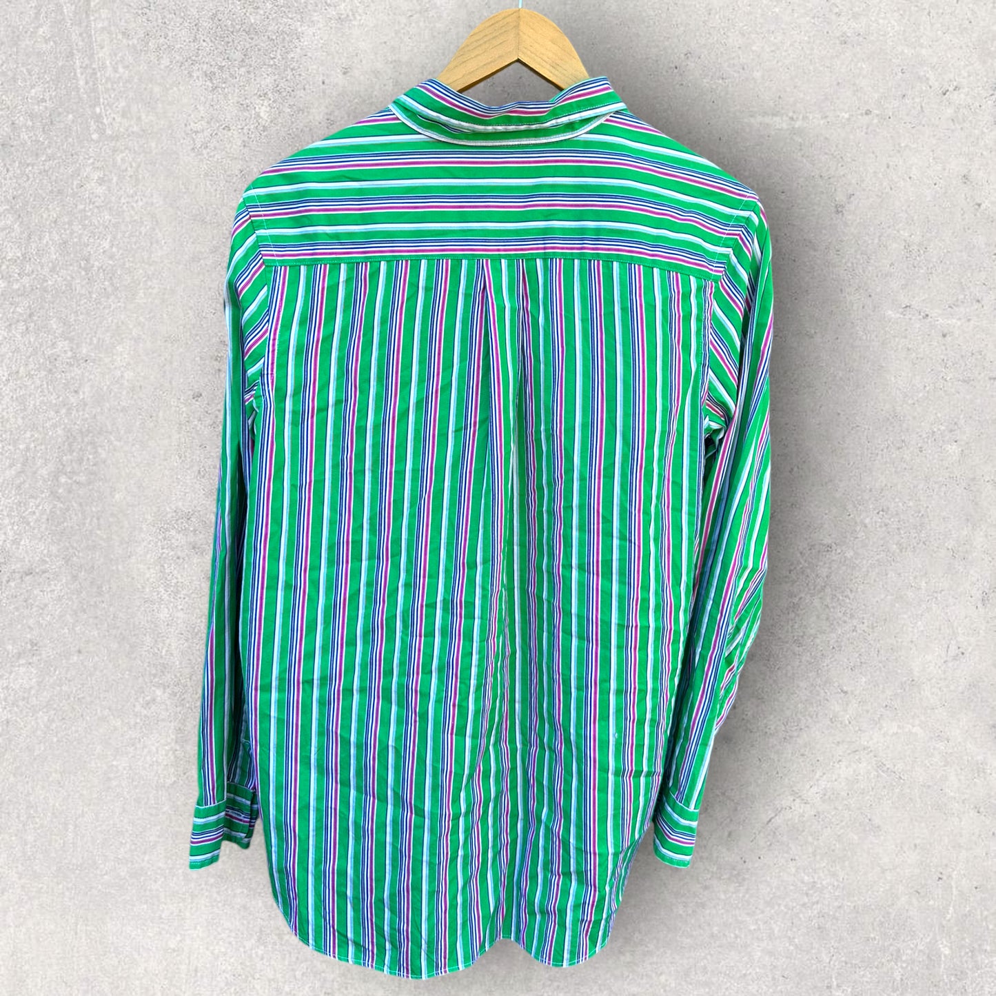 RALPH LAUREN POLO GREEN STRIPPED DRESS SHIRT