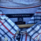 TOMMY HILFIGER WHITE / RED / BLUE BUTTON UP LONG SLEEVE SHIRT