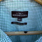 RODD & GUNN GREEN AND WHITE SHORT SLEEVED CHECKERED SHIRT