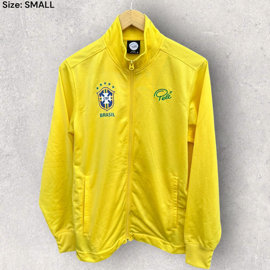 BRAZIL X PELE FULL ZIP YELLOW FOOTBALL JACKET