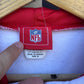 NEW ENGLAND PATRIOTS WHITE CHEST ZIP PULLOVER HOODED JUMPER