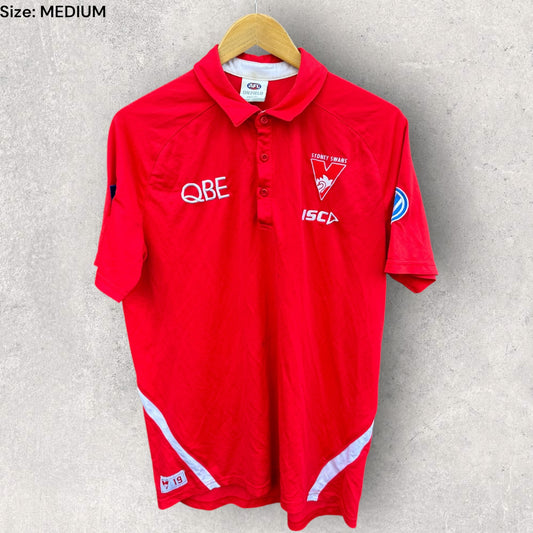 SYDNEY SWANS ISC ON FIELD MEDIA POLO SHIRT