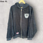 LAS VEGAS RAIDERS NFL CORDUROY BLACK HOODED JACKET