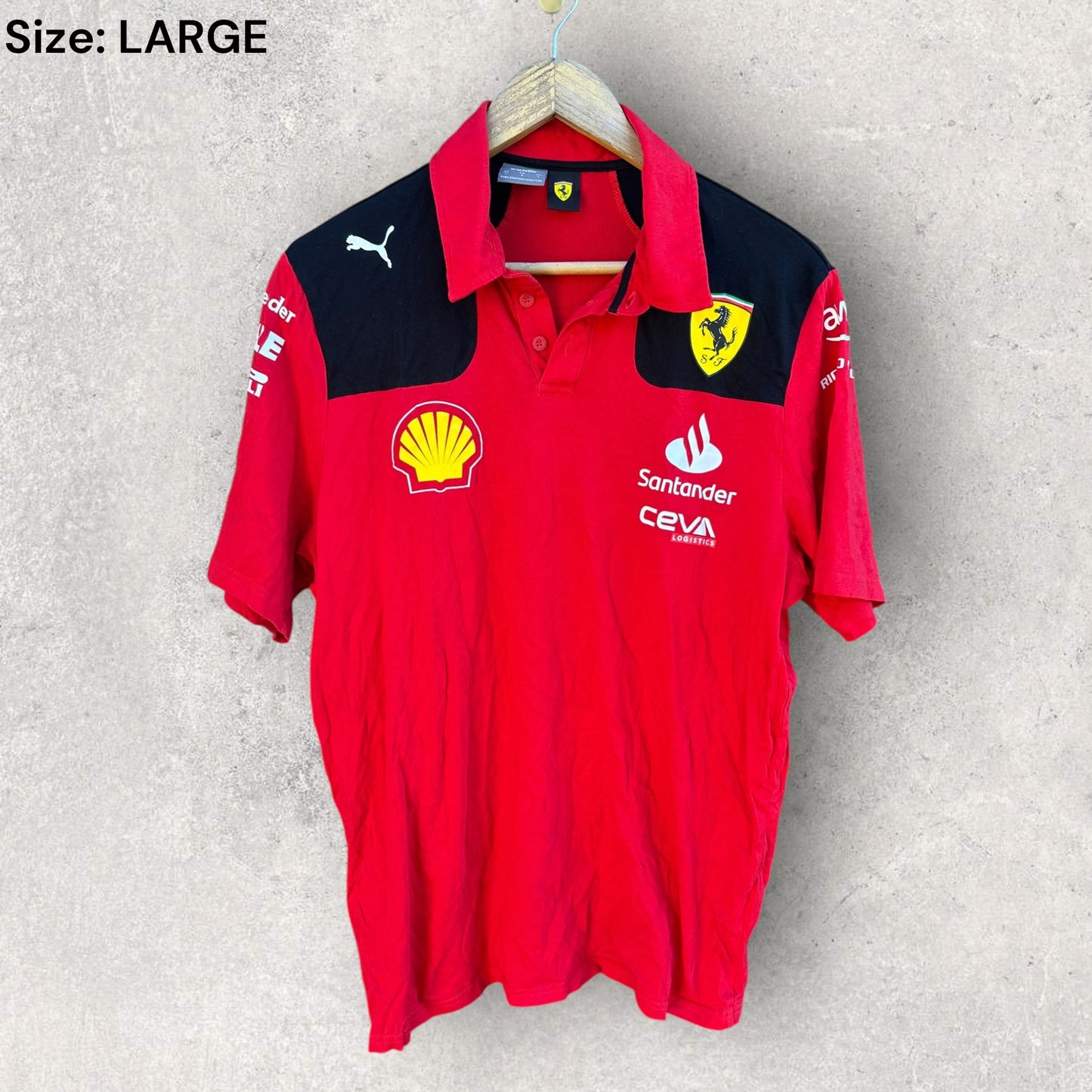 Ferrari Puma Red Short Sleeve Motorsport Formula 1 F1 Shirt