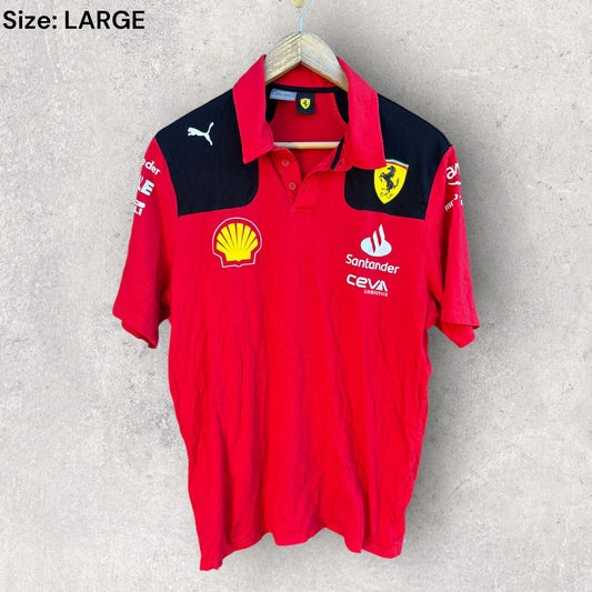 Ferrari Puma Red Short Sleeve Motorsport Formula 1 F1 Shirt