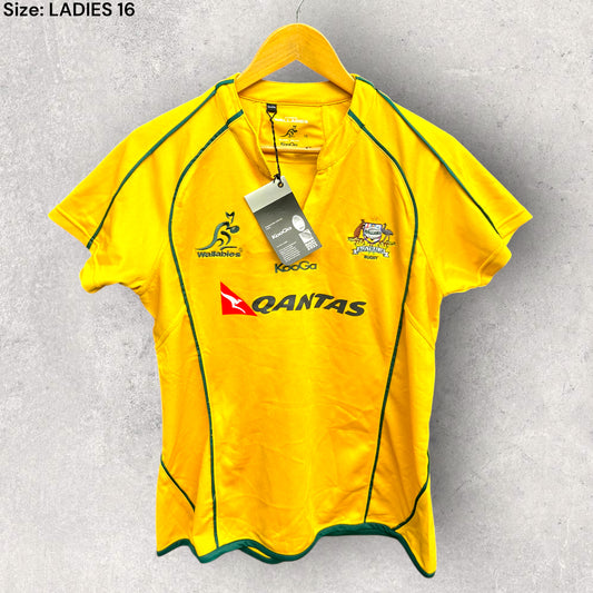 AUSTRALIAN WALLABIES 2011 RUGBY WORLD CUP LADIES JERSEY BRAND NEW WITH TAGS