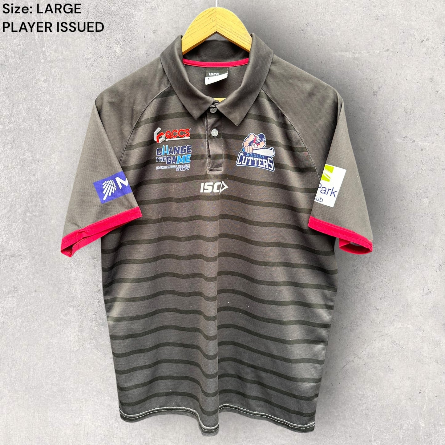 MACKAY CUTTERS PLAYER ISSUED MEDIA POLO SHIRT