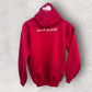 SCHOOL OF HARD KNOCKS RED PULLOVER HOODED JUMPER