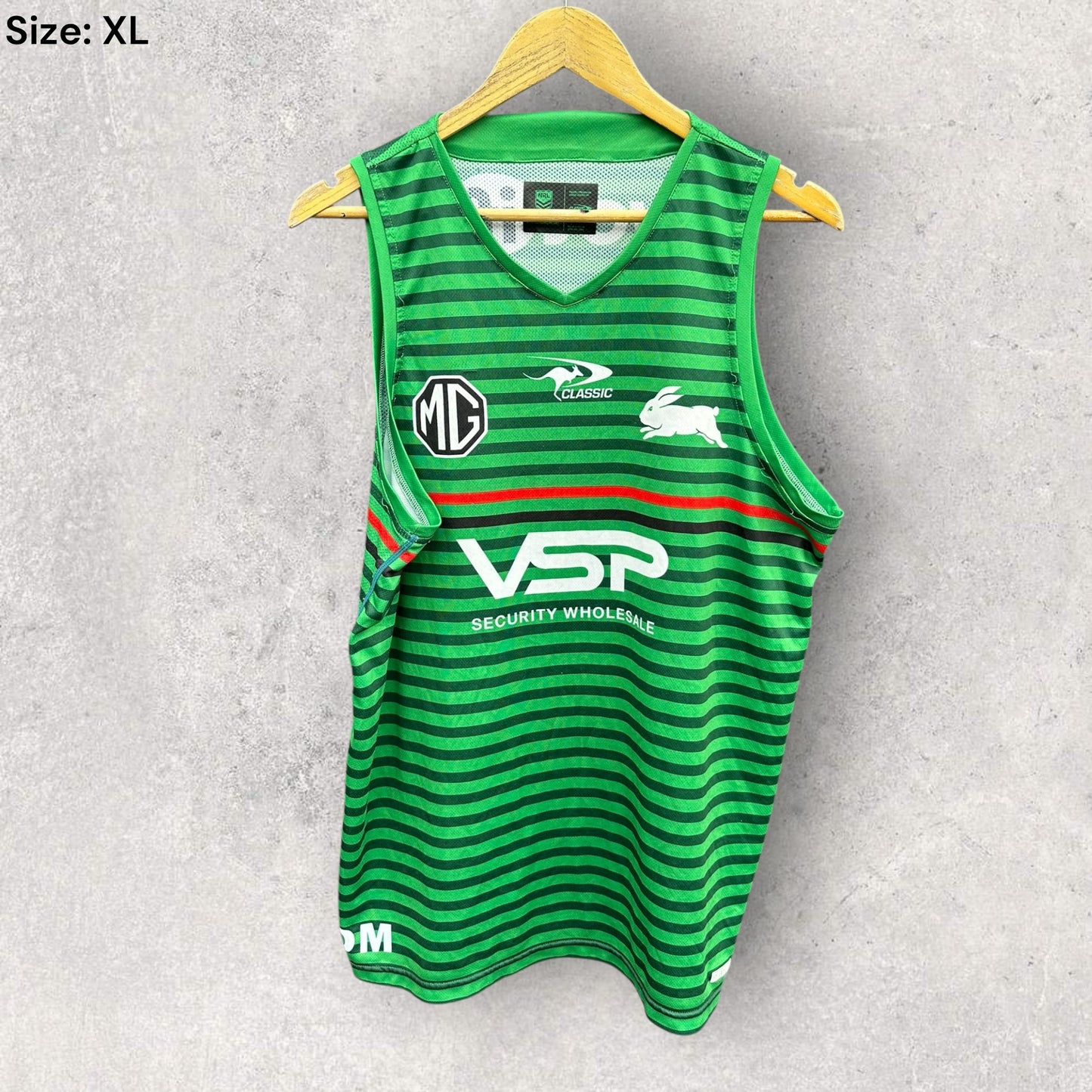 South Sydney Rabbitohs Davey Moale Player Issued Singlet Shirt