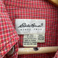 EDDIE BAUER VINTAGE RED CHECKERED BUTTON UP LONG SLEEVE SHIRT