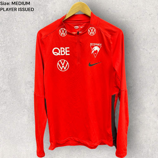 SYDNEY SWANS NIKE 2024 LONG SLEEVE TRAINING TOP PLAYER ISSUED CAIDEN CLEARY