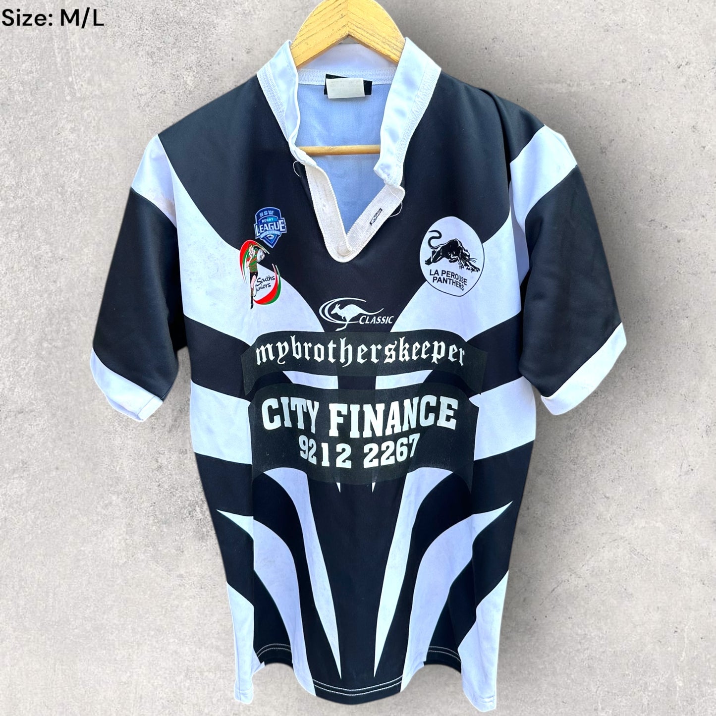 LA PEROUSE PANTHERS CLASSIC VINTAGE RUGBY LEAGUE JERSEY