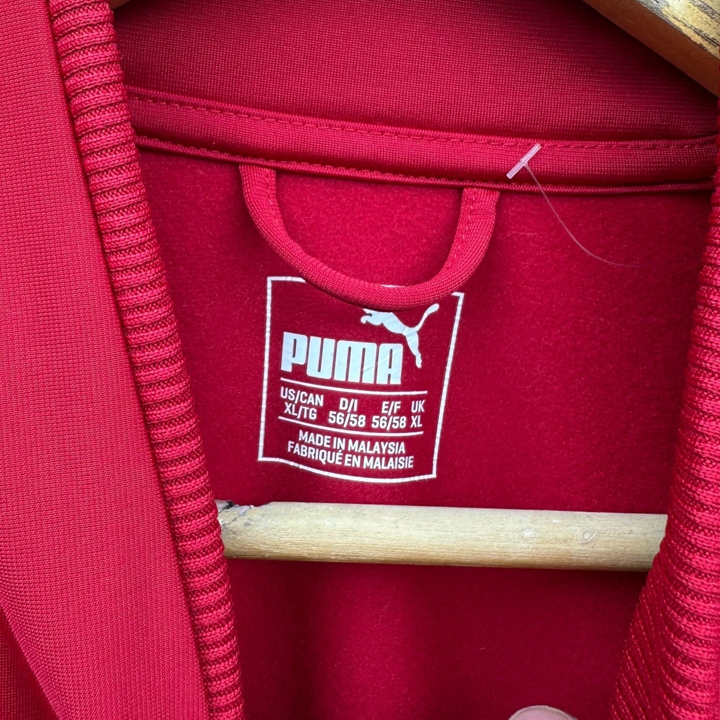 ARSENAL PUMA FULL ZIP RED TRACK JACKET
