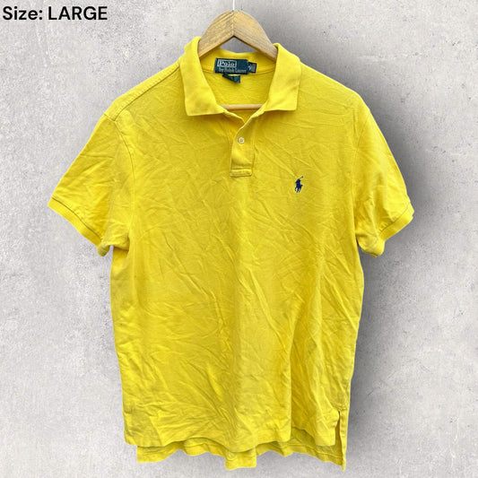 RALPH LAUREN POLO YELLOW SHORT SLEEVE POLO SHIRT
