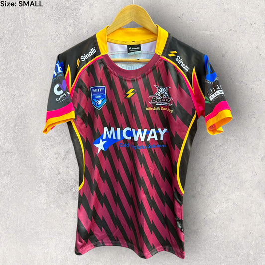 HILLS BULLS NSW RUGBG LEAGUE 2022 TOUR PLAYER WORN JERSEY #4