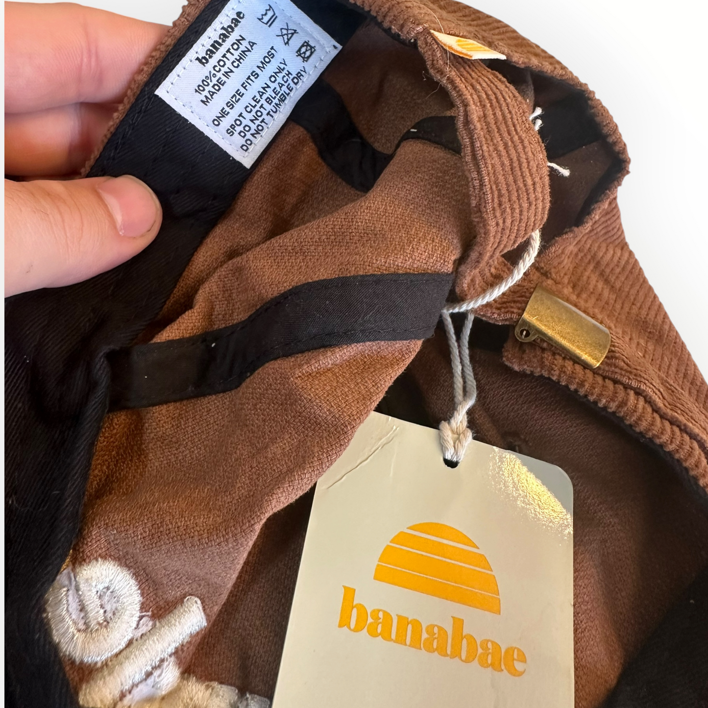 Funcle Banabae Corduroy Brown Hat Cap Brand New