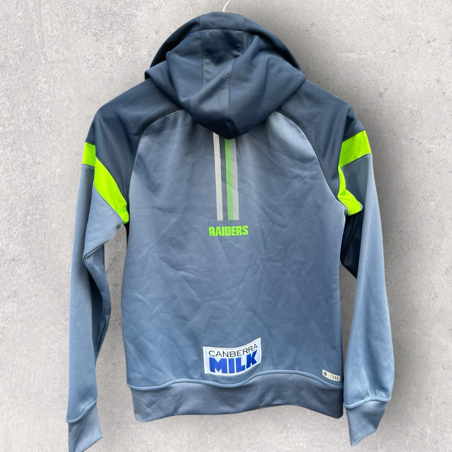 CANBERRA RAIDERS ISC GREY PULLOVER HOODED JUMPER