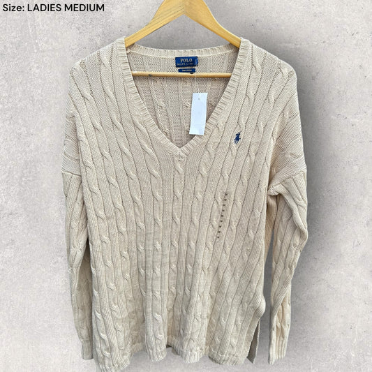RALPH LAUREN POLO BIEGE KNITTED SWEATER BRAND NEW WITH TAGS